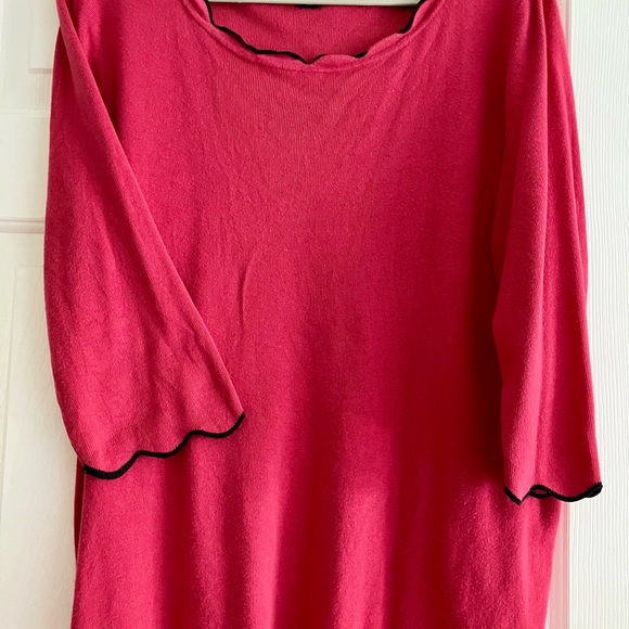 ROZ&ALI Women’s lightweight sweater, Plus Size 3X, like new, fuchsia pink/black - Picture 7 of 15
